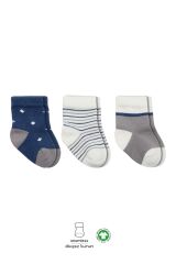 Bistyle 3'Lü Penye Erkek Soket Çorap BS10111 İndigo