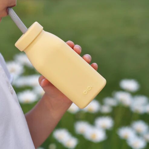 Oioi Şişe + Pipet 200 ml Mellow Yellow / Powder Grey