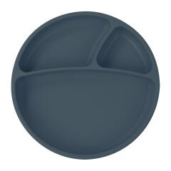 OiOi Porsiyon Vakum Tabanlı Silikon Tabak Deep Blue