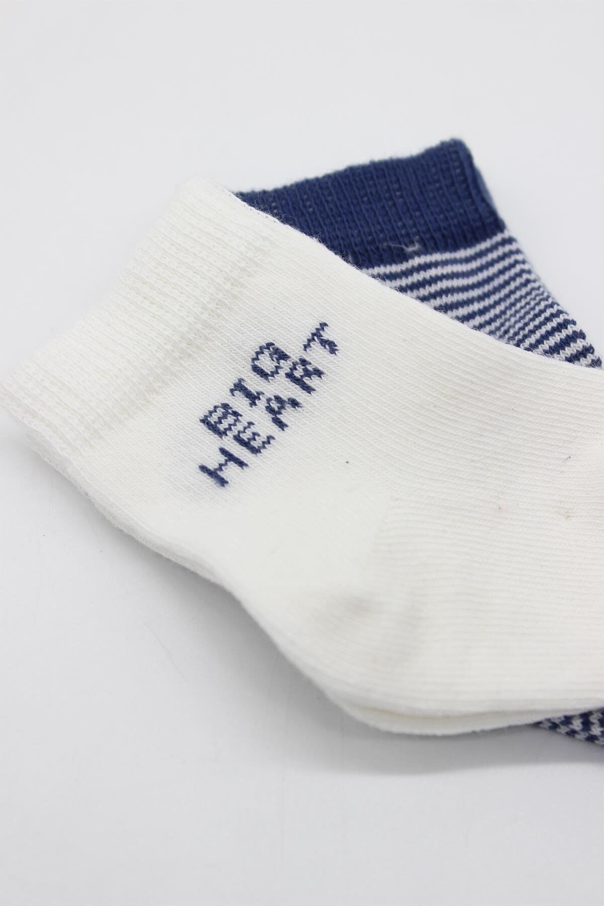 Bistyle Big Heart Penye Soket Çorap 2'Li BS10117 Lacivert