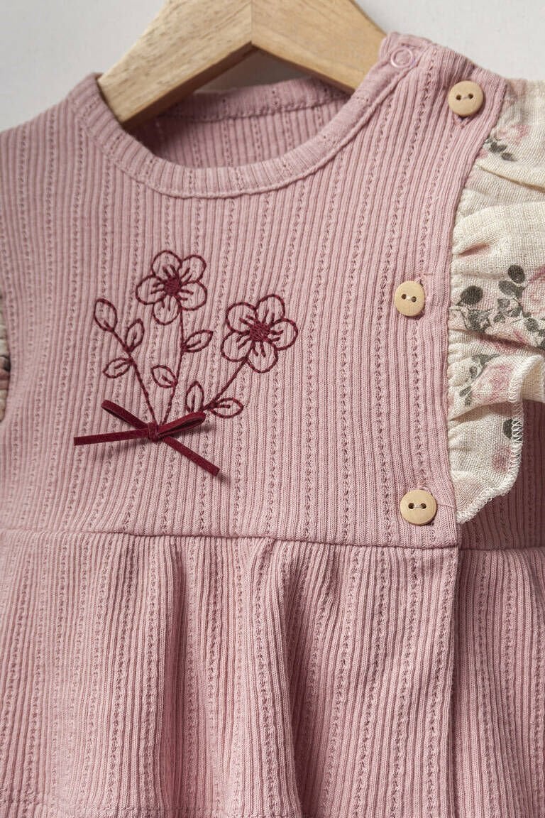 Tongs Baby Vintage Rose Zıbın Takım 5169 Gül Kurusu