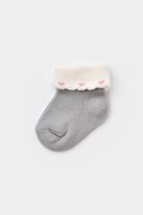 Bibaby Biorganic Kalpli Kız Bebek Çorap 68453 Gri