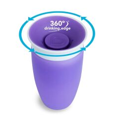 Munchkin Mucize 360° Alıştırma Bardağı 12 Ay+ 296 ml Mor