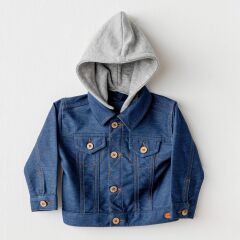 Andywawa AC25936 Jacket Casual Bebek Ceket İndigo