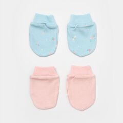 Bibaby Biorganic Always Happy 2'Li Bebek Eldiven 72230 Gül Kurusu Mint