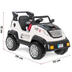 Pilsan Fantastik Uzaktan Kumandalı Akülü Araba 12 Volt 05-234 Beyaz Beyaz