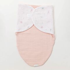 Andywawa AC25518 Love Family Müslin Bebe Kundak Salmon