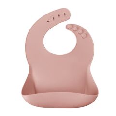OiOi Basics Silikon Mama Önlüğü Pinky Pink