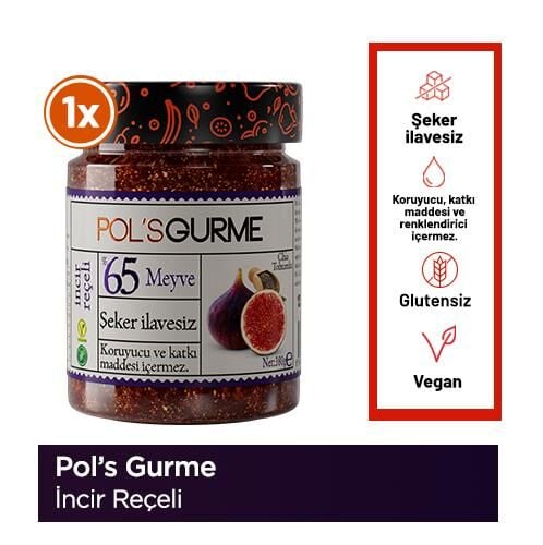 Pol’s Gurme Chia Tohumlu Şekersiz İncir Reçeli 380 Gr