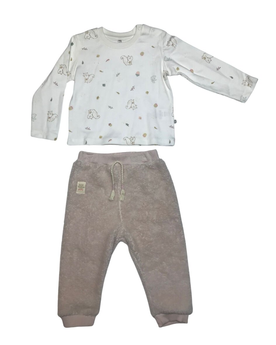 Bibaby Pretty Moments 3'Lü Bebe Takım 73339 Ecru Pink