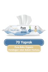 Pure Baby Organic Yenidoğan Islak Havlu Mendil 70 Yaprak