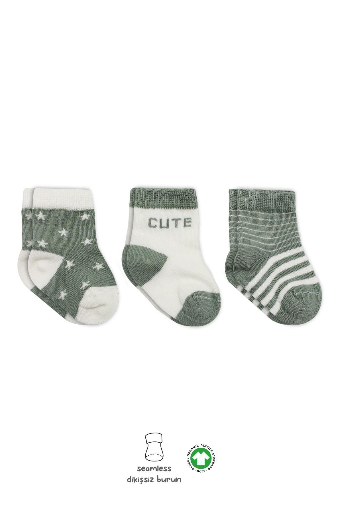 Bistyle 3'Lü Penye Cute Stars Soket Çorap BS10115 Nil