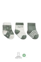 Bistyle 3'Lü Penye Cute Stars Soket Çorap 10115 Nil