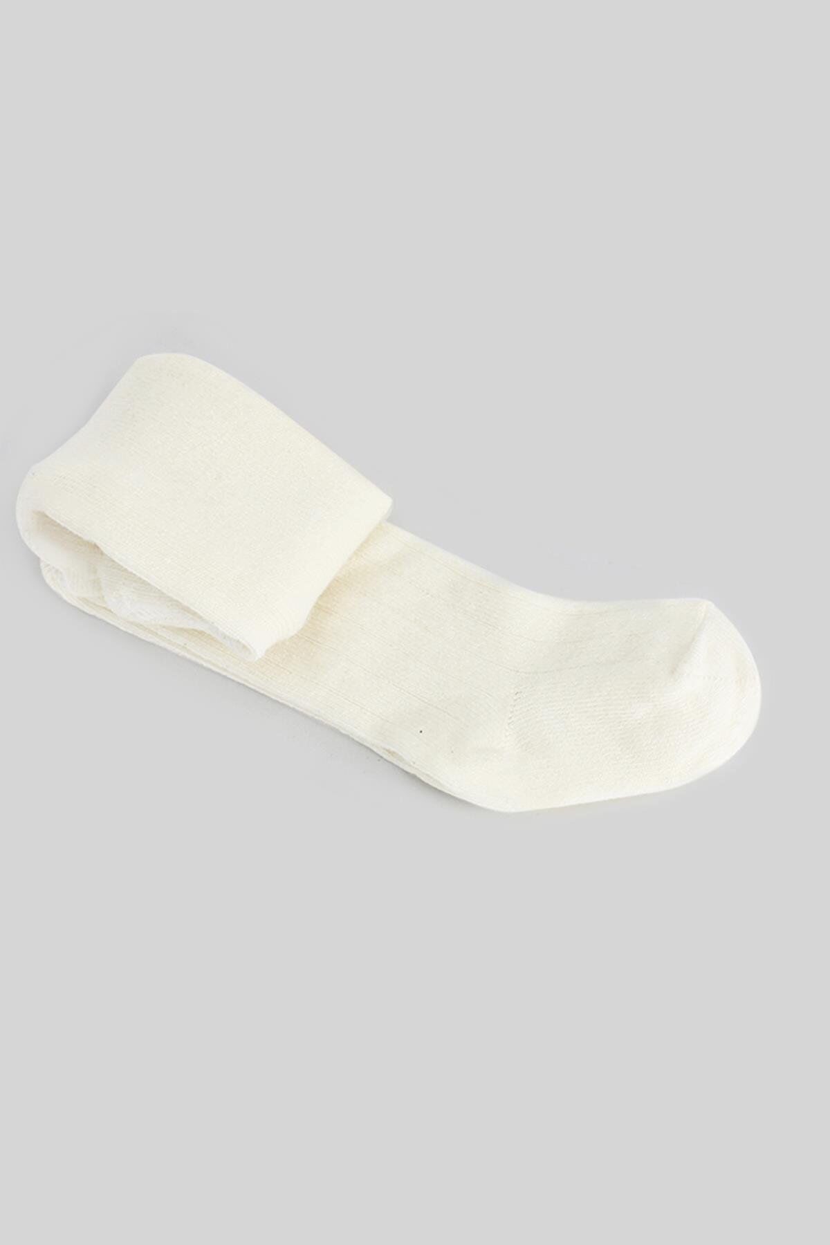 Bistyle Derby Basic Tekli Penye Külotlu Çorap BS50102B Ekru