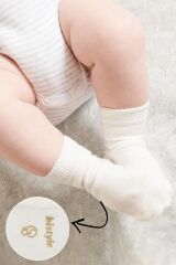 Bistyle Puanlı Kaymaz Penye Soket Çorap 3'Lü BS10108 Bej