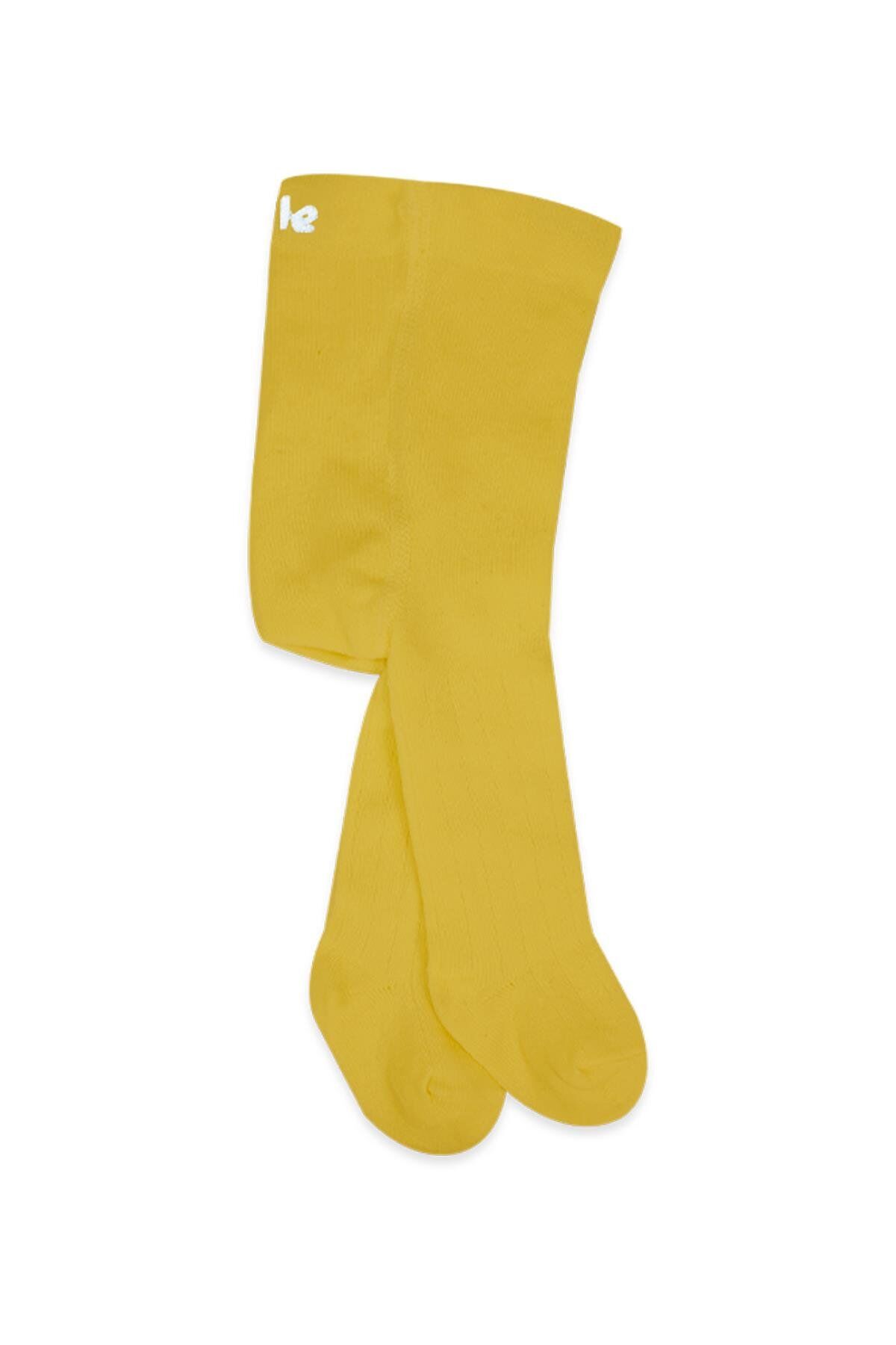 Bistyle Derby Mix Tekli Penye Külotlu Çorap BS50102M Hardal