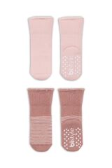 Bistyle Çemberli Kaymaz Havlu Soket Çorap 2'Li BS10503 Pudra Pembe