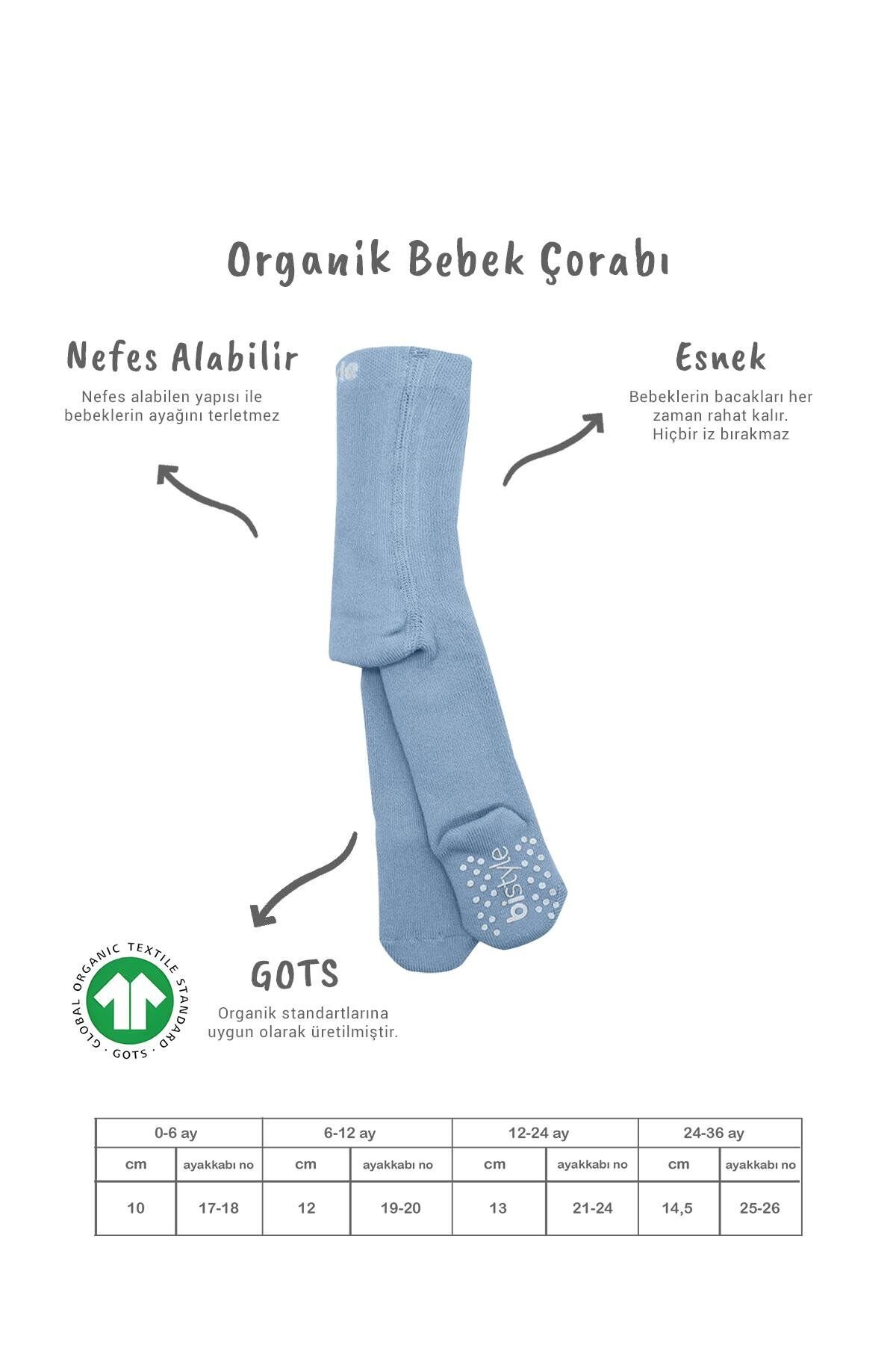 Bistyle Kaymaz Basic Külotlu Çorap 50501 Mavi