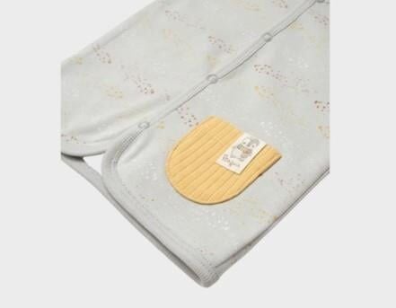 Bibaby Biorganic Penguin Club Yelek 61511 Ekru Gri