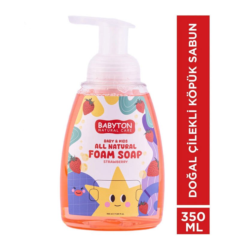 Babyton Çocuklar İçin Doğal Köpük Sabun Çilek