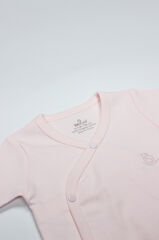 Bistyle Organik Natural Basic Style Kruvaze Yarım Kol Body BS17101 Pembe